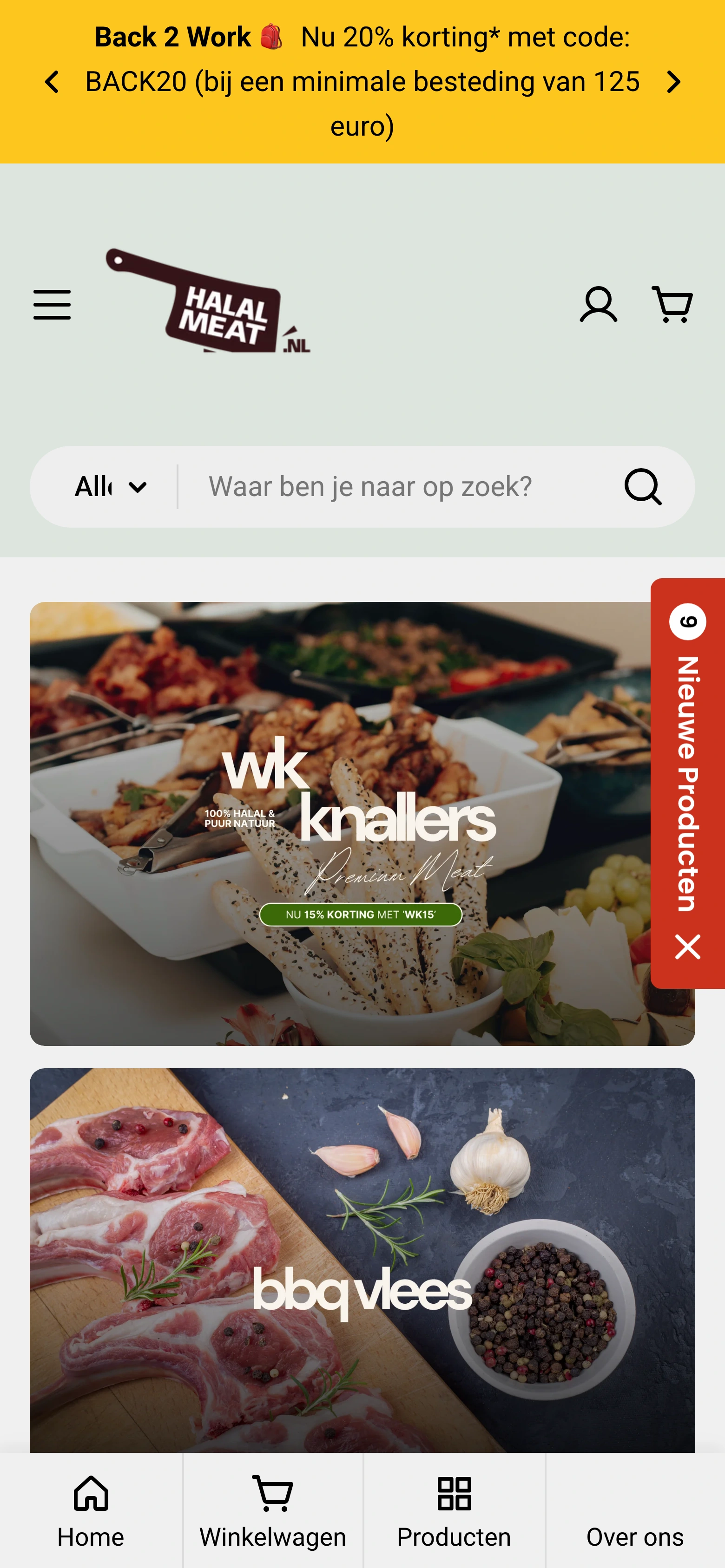 Halal Meat — mobiele website