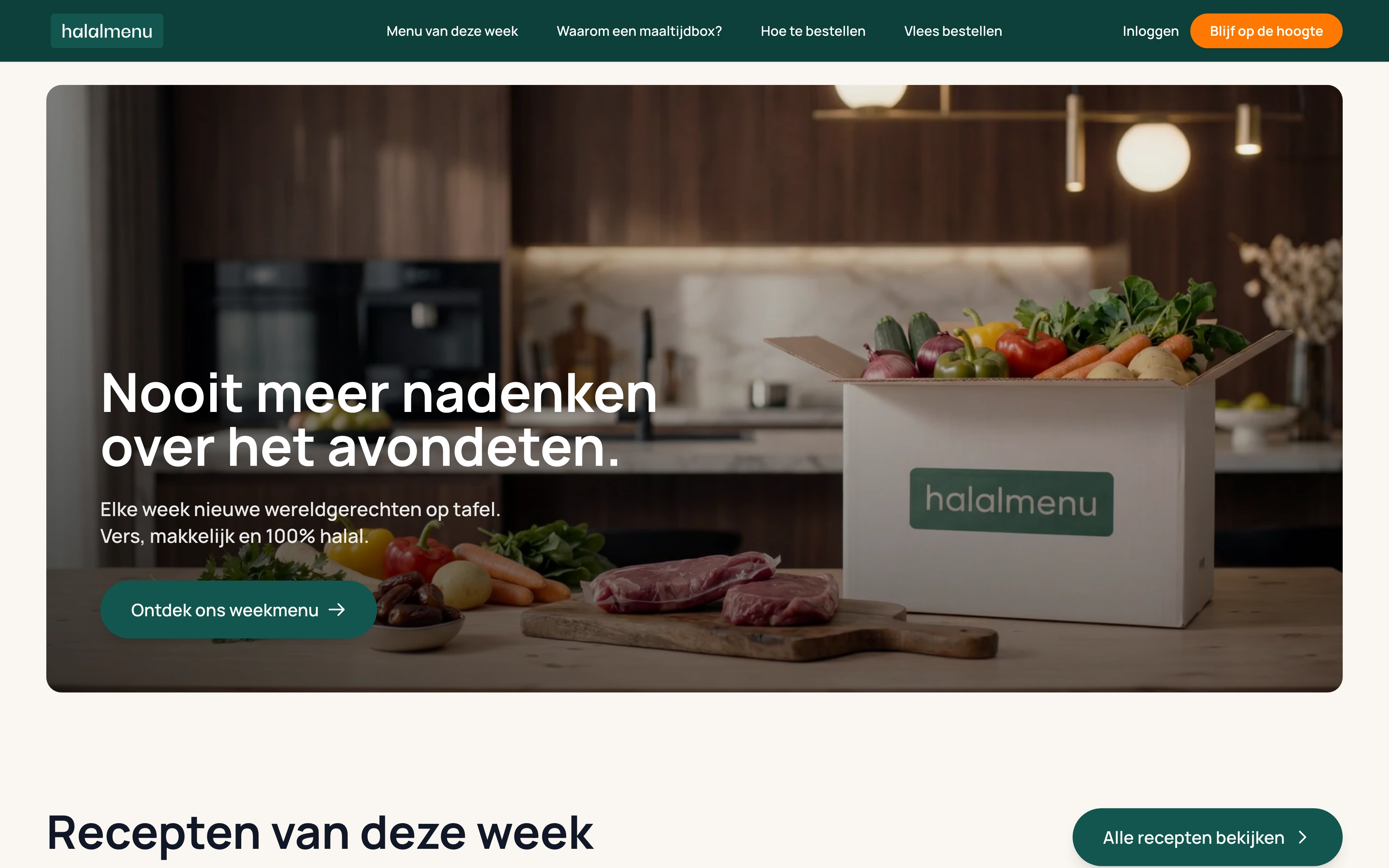 Halal Menu website