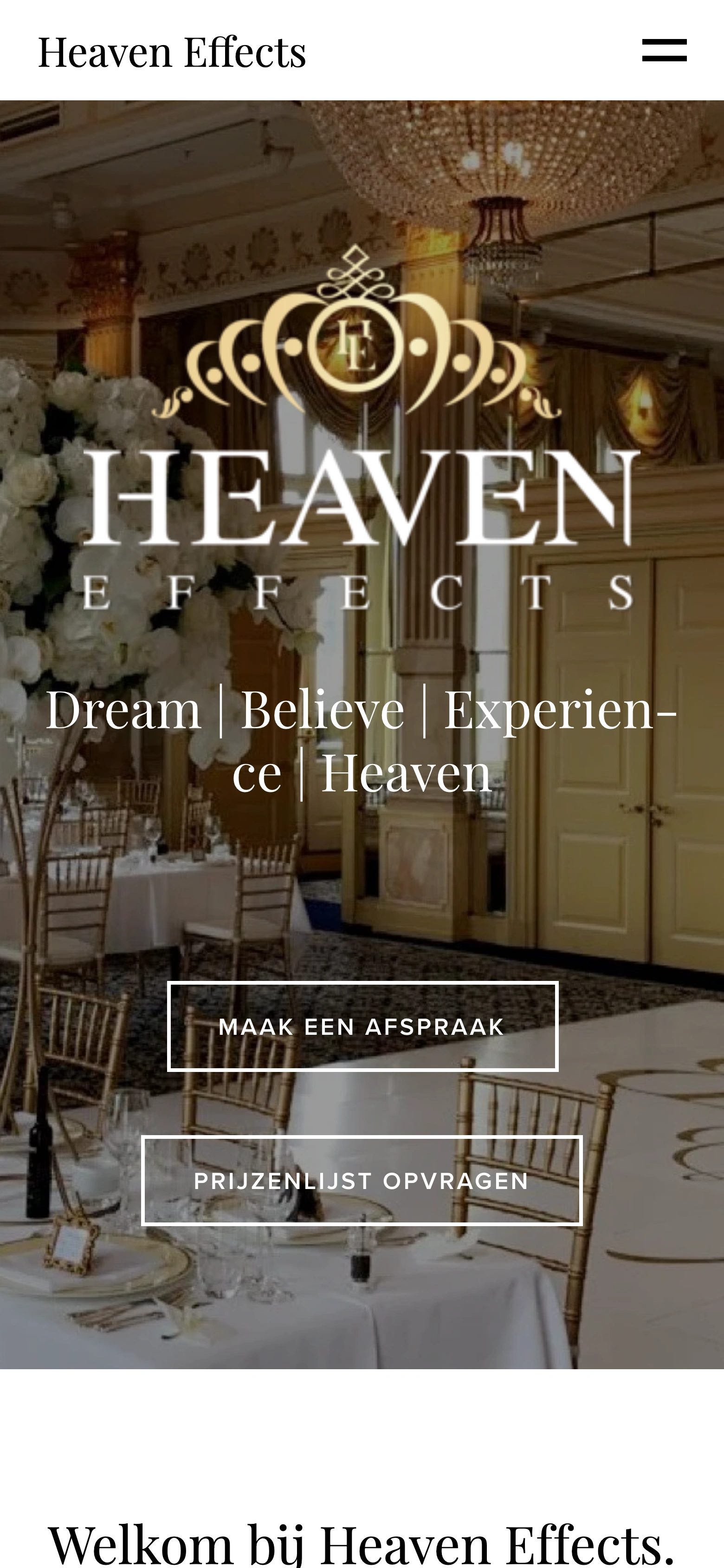 Heaven Effects — mobiele website